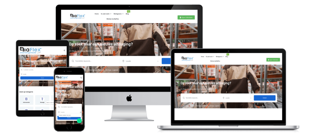 Biaflex website mockup