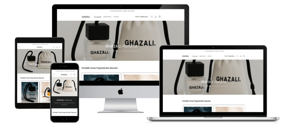 Ghazali Parfums website mockup