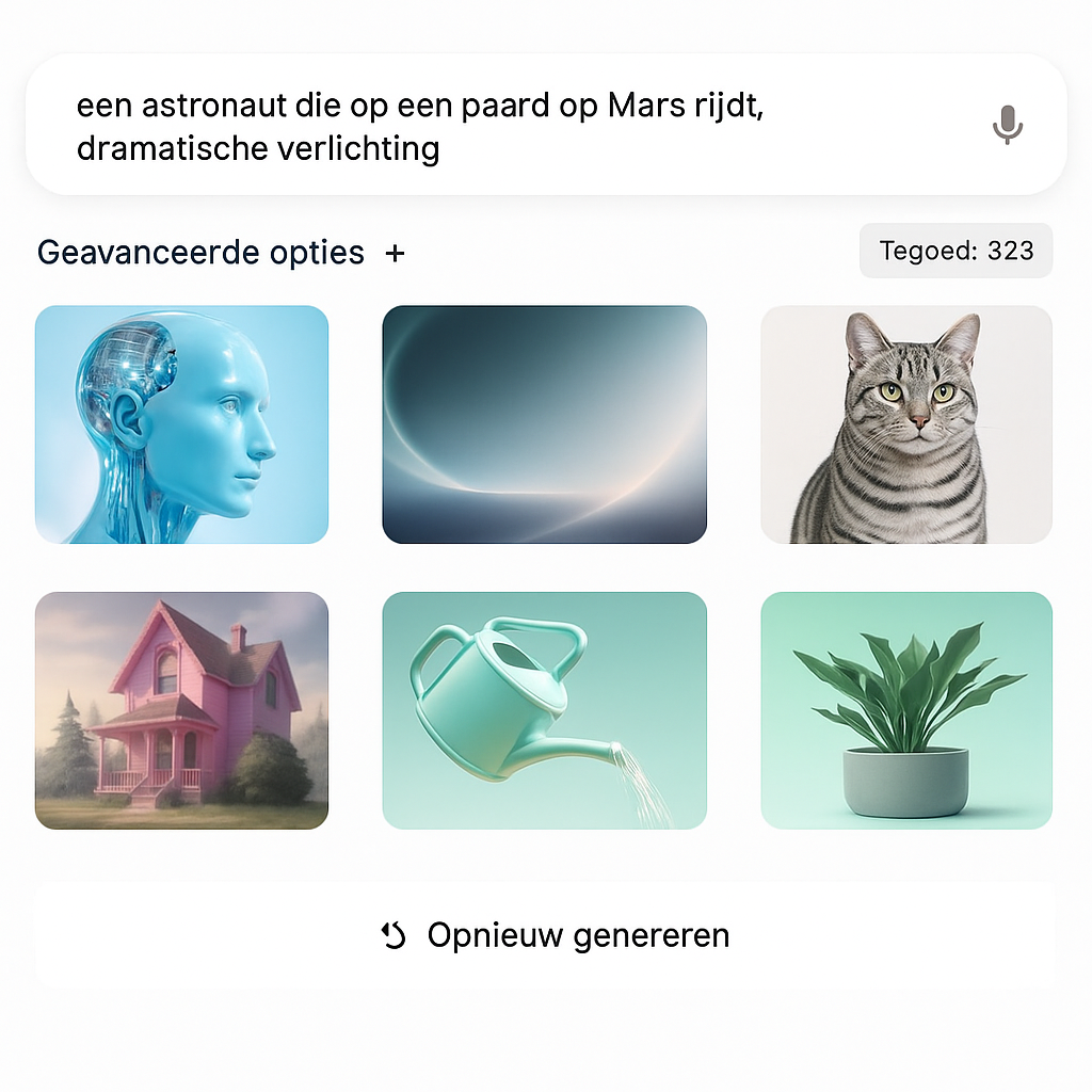 Bedenk het, genereer het, deel het.